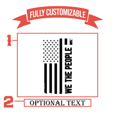 We The People With American Flag Patriotic Pint Glass